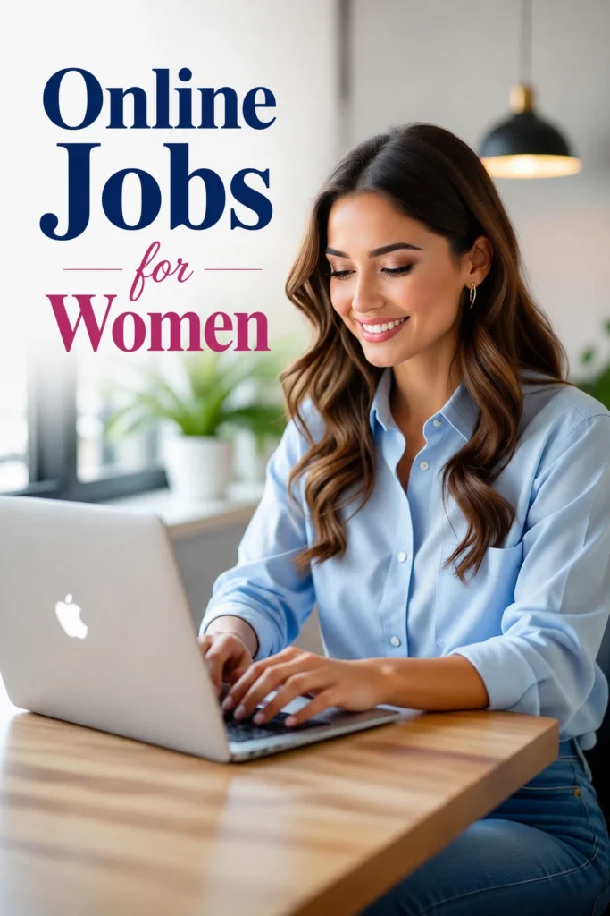 Indian woman working remotely from home using laptop for online jobs