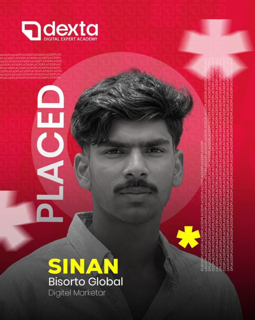 Digital marketing student receiving placement support
