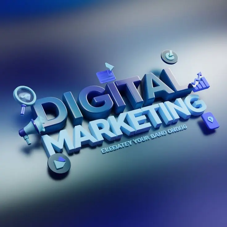 Digital Marketing concept illustration with online marketing and advertising