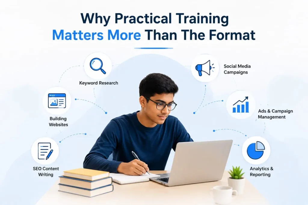 Practical digital marketing training with hands-on learning